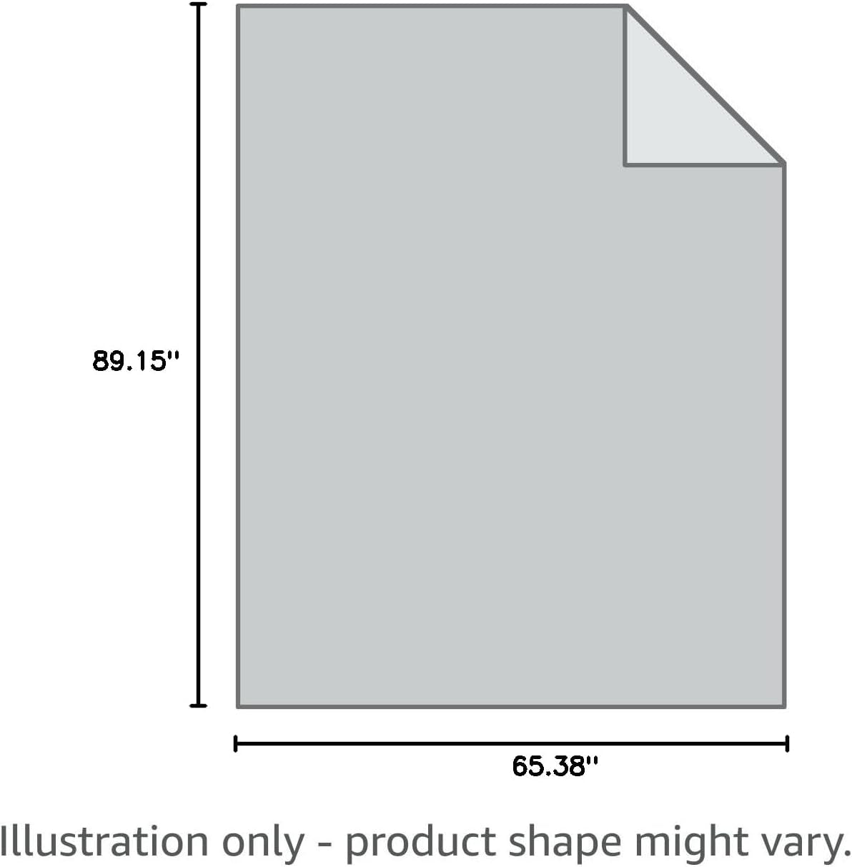 Flannel Fleece Twin Size Bed Blanket, Twin XL Lightweight Breathable Soft Bedspread Plush Fluffy Coverlet Chevron Design Decorative Blanket for All Season, 90X66 Inch, Stone Blue