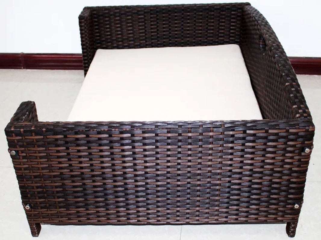 Cristobal Rattan Rectangular Dog Sofa