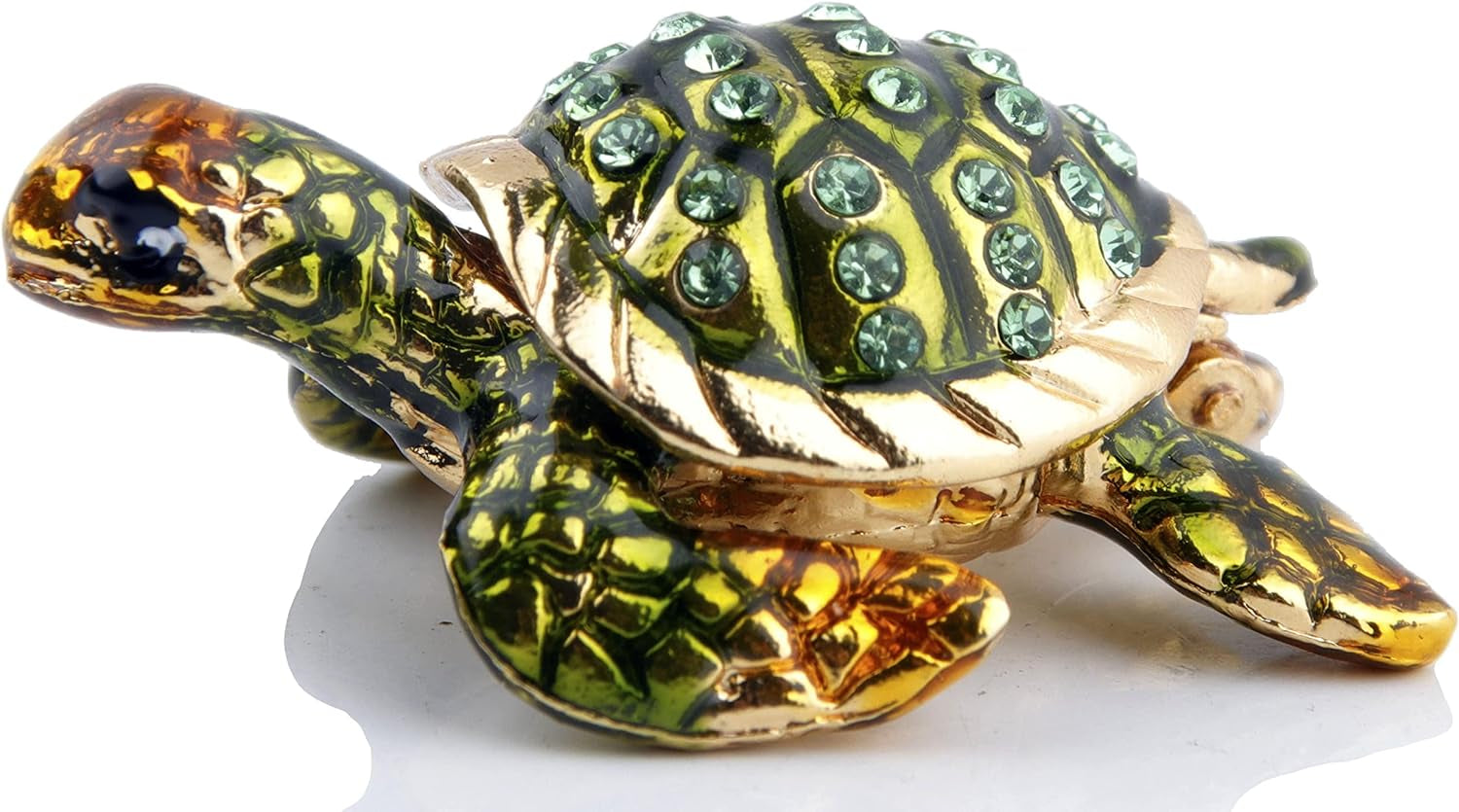 Mini Sea Turtle Figurine Trinket Box Hinged Jewelry Boxes