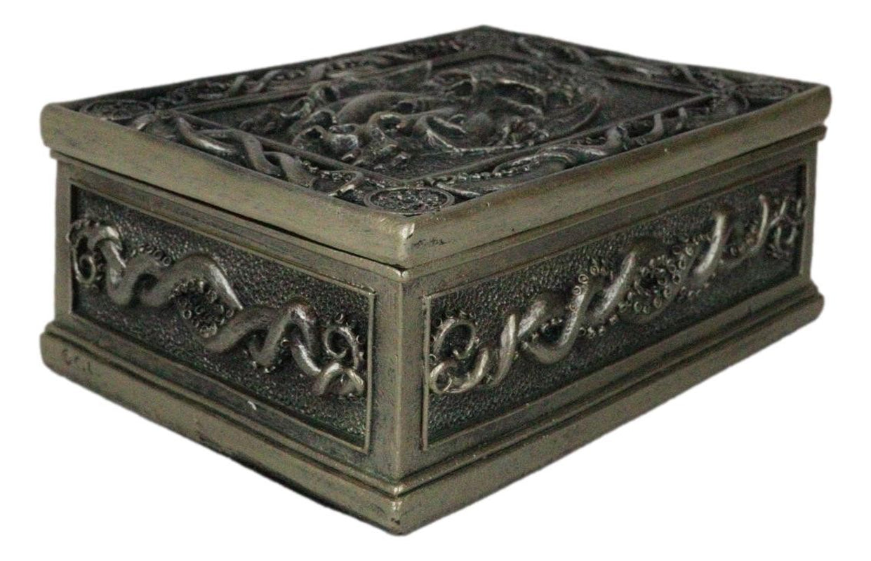 Marine Octopus Kraken Cthulhu Ancient Sacred Symbols Decorative Jewelry Box