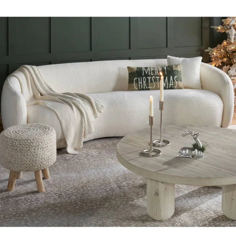 Yazgur 93.6" Curved Modern Upholstered Sofa