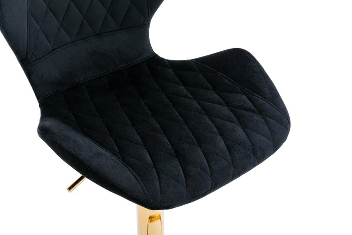 Tierone Upholstered Swivel Adjustable Height Counter Stool with Metal Frame, Modern Velvet Counter Stool