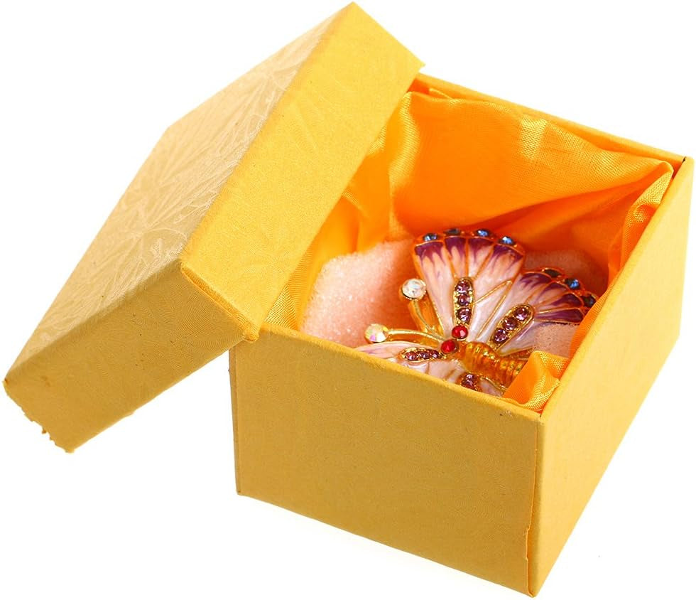 Butterfly Trinket Box Hinged Small Jewelry Bejeweled Trinket Boxes Figurine Collectible Gift (Trinket Box Ii)