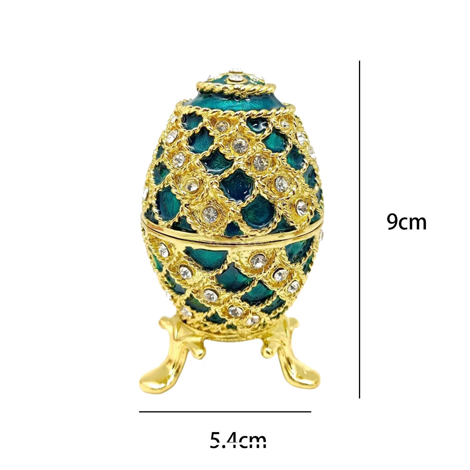 Easter Egg Shape Trinket Box Unique Figure Faberge Egg Jewelry Organizer