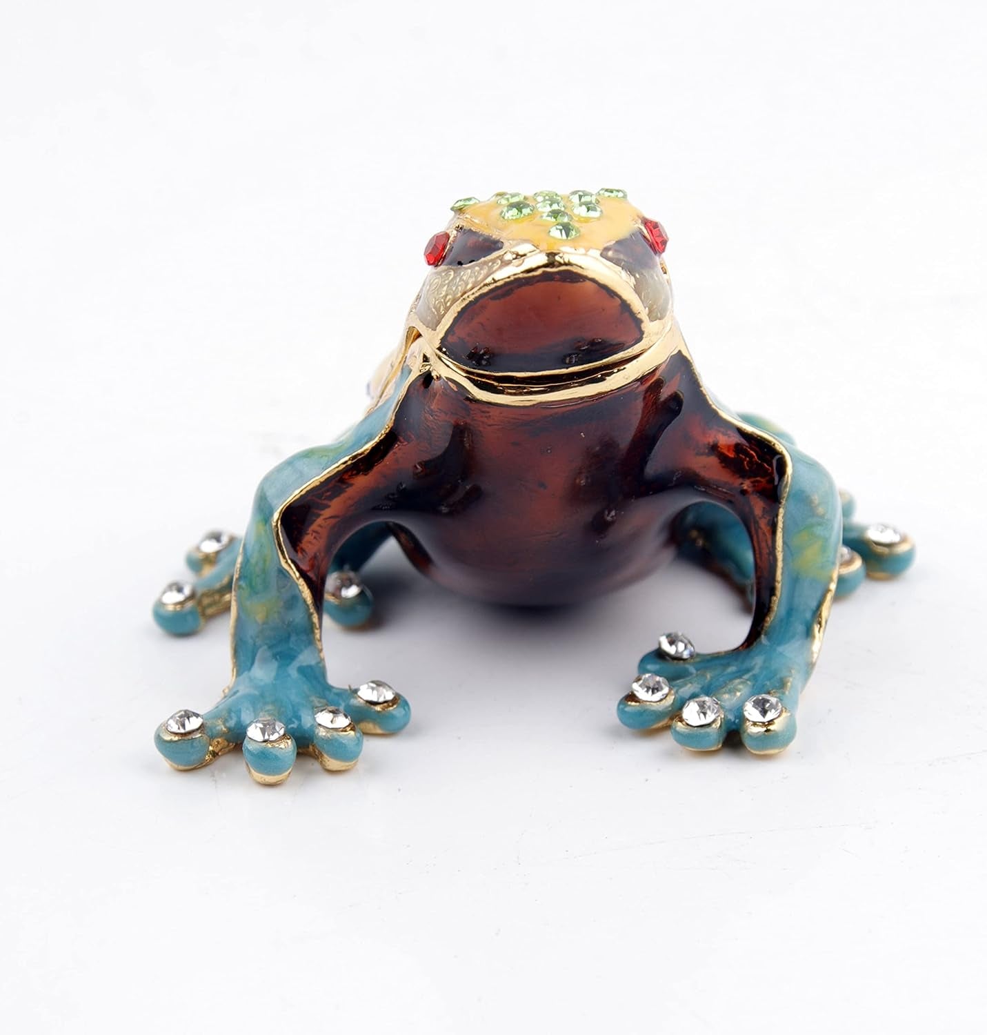 Poison Dart Frogs Figurine Trinket Boxes Hinged Rainforest Animals Frog Jewelry Box Gift