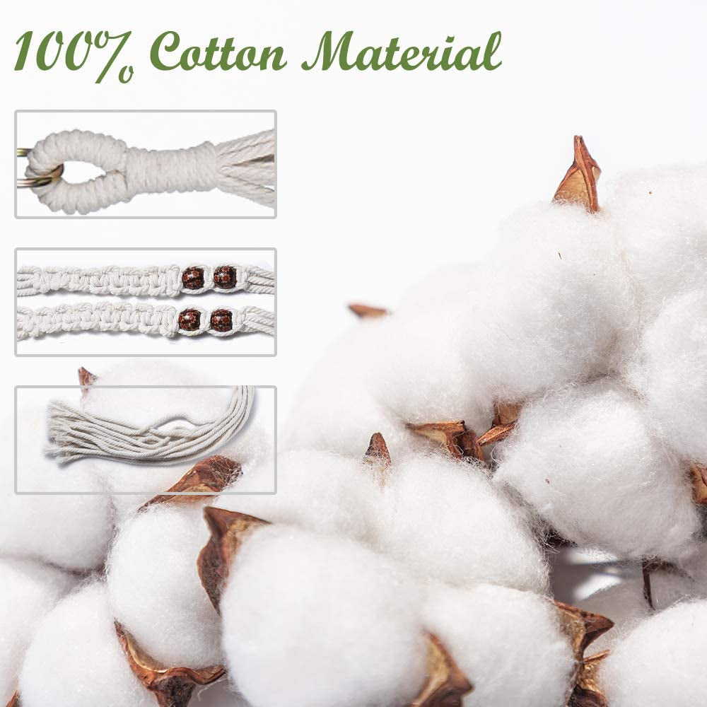 Macrame Plant Hangers, Hanging Planters Set of 3 with 3 Hooks, Hanging Planters for Indoor and Outdoor Plant Décor, (Same Size)