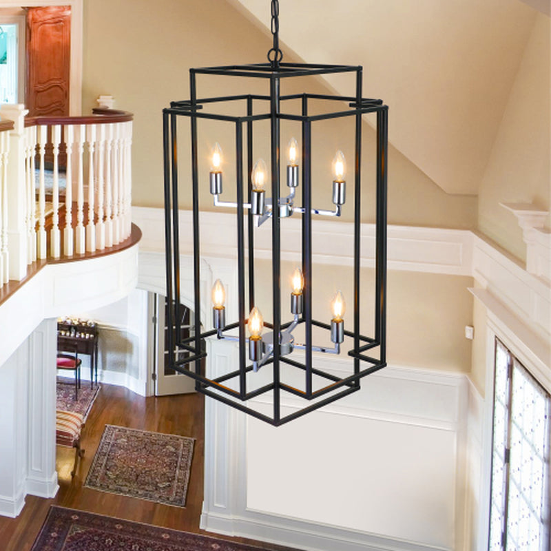 8 Lantern Tiered Chandeliers, Industrial Farmhouse Chandeliers Unavailable Platforms- Temu