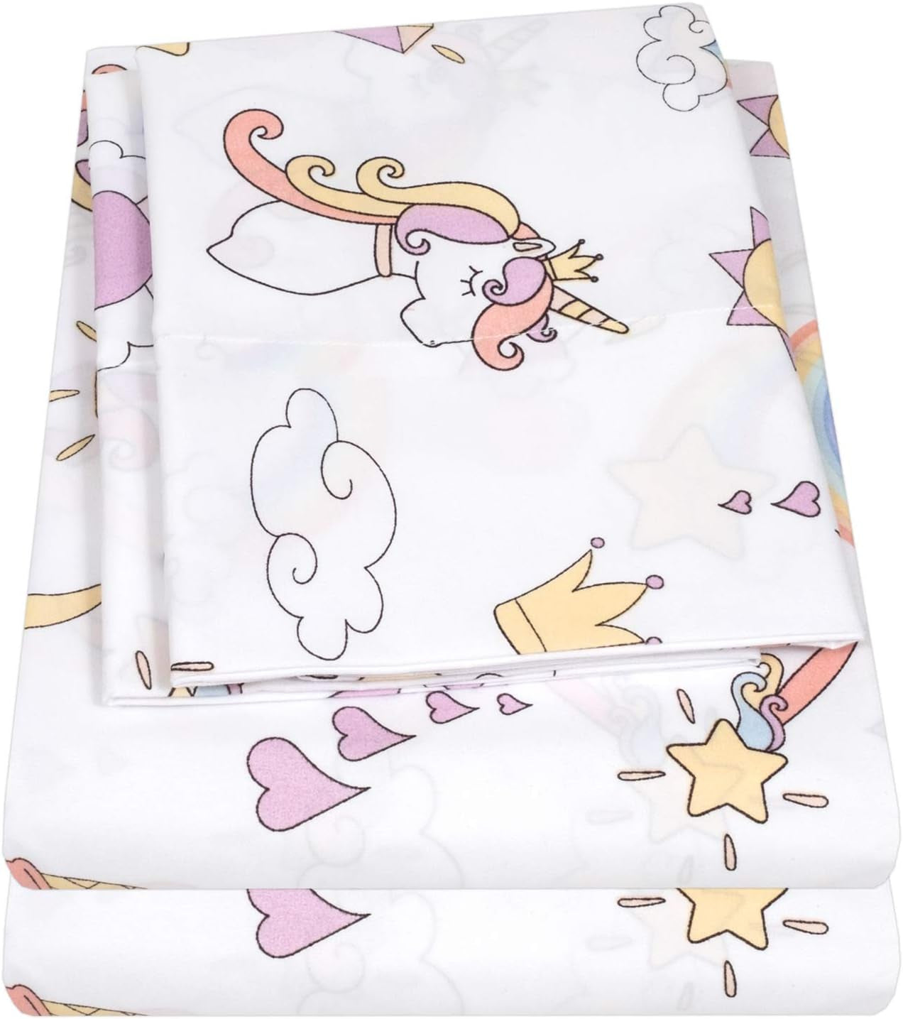 1500 Supreme Kids Bed Sheet Collection - Fun Colorful and Comfortable Boys and Girls Toddler Sheet Sets - Deep Pocket Wrinkle Free Soft and Cozy Bedding - Full, Magical Unicorns
