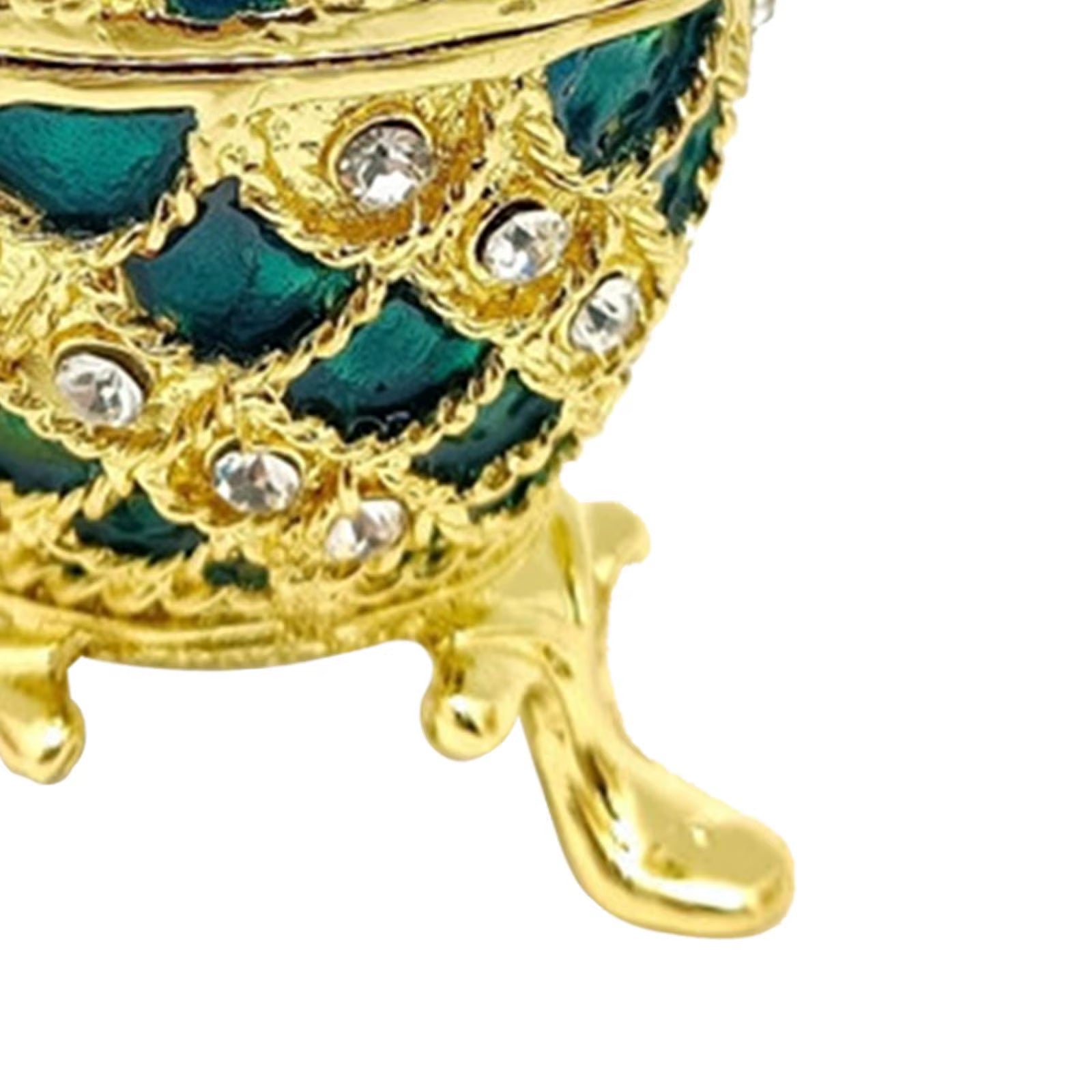 Easter Egg Shape Trinket Box Unique Figure Faberge Egg Jewelry Organizer