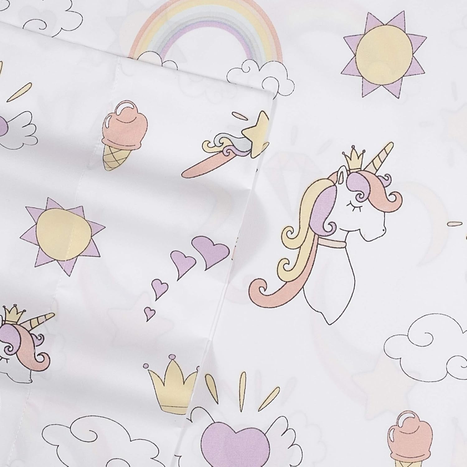 1500 Supreme Kids Bed Sheet Collection - Fun Colorful and Comfortable Boys and Girls Toddler Sheet Sets - Deep Pocket Wrinkle Free Soft and Cozy Bedding - Full, Magical Unicorns