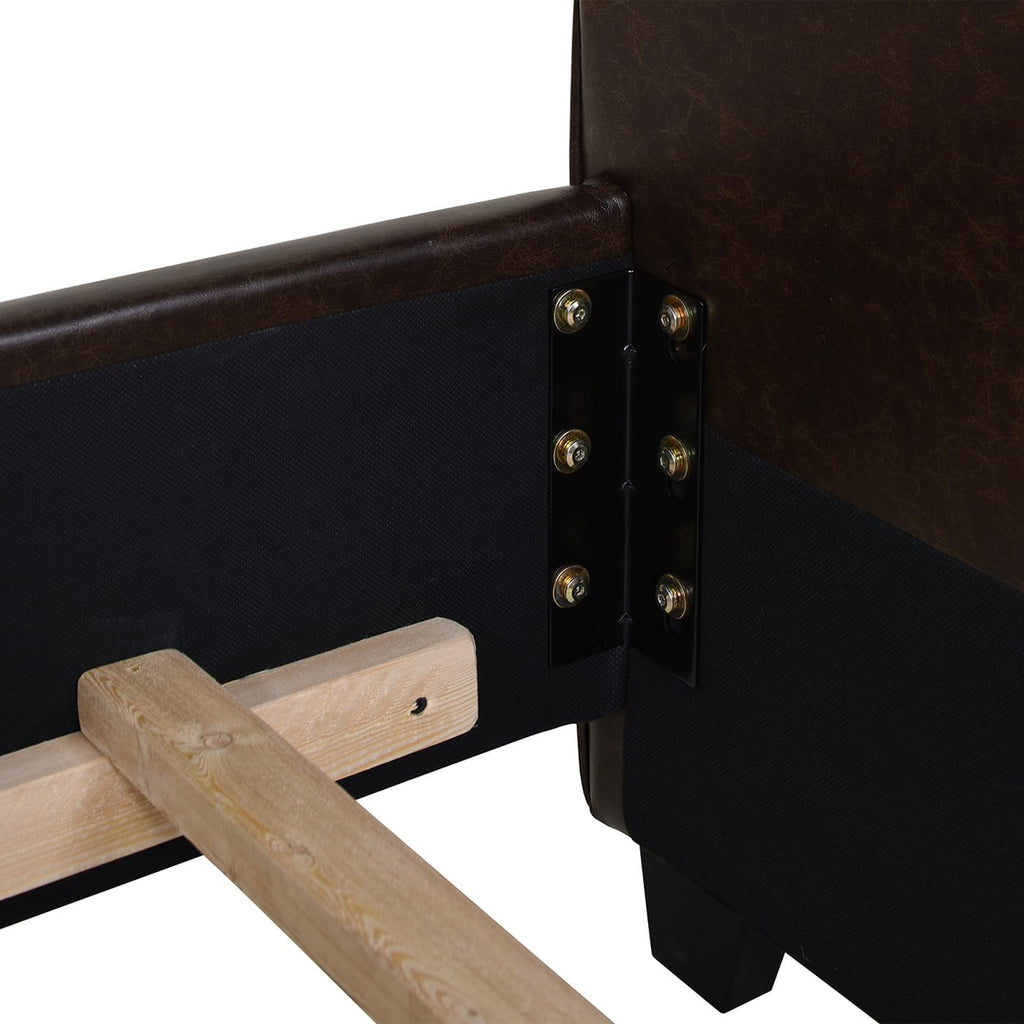 Marcella Upholstered Shelter Headboard Bed Set