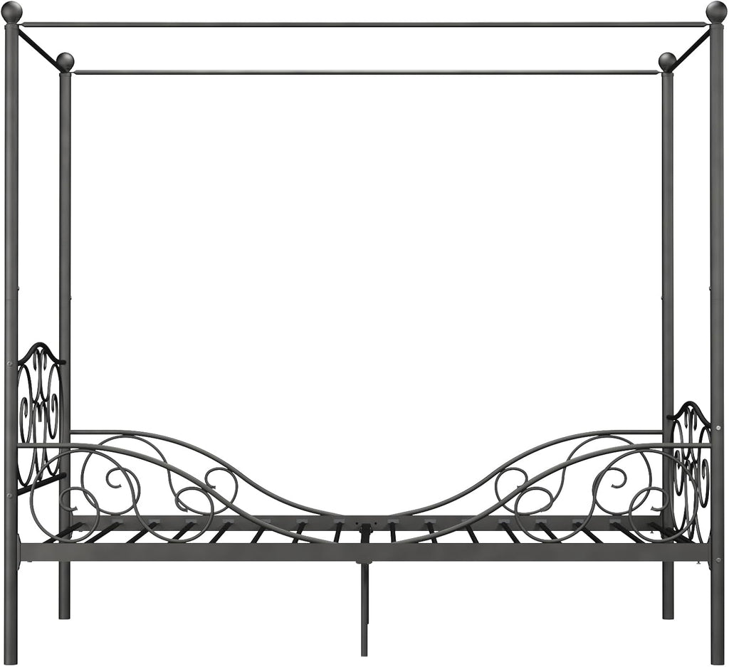 4020959 Sturdy Bed Frame, Twin, Pewter