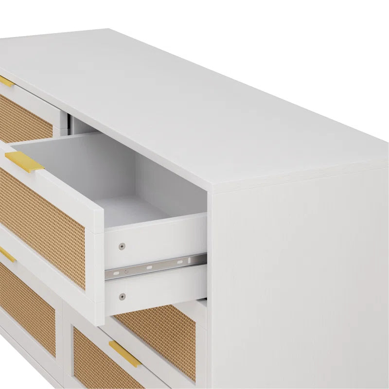 Ayanna 6 Drawer 51.18" Wide Rattan Storage Dresser
