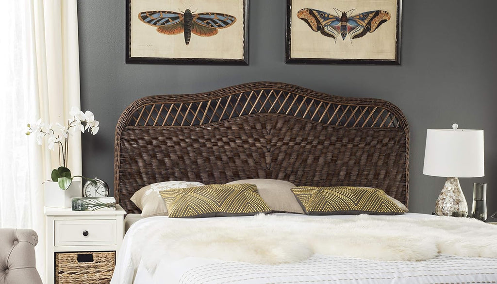 Home Collection Sephina Brown Rattan Headboard (Full)