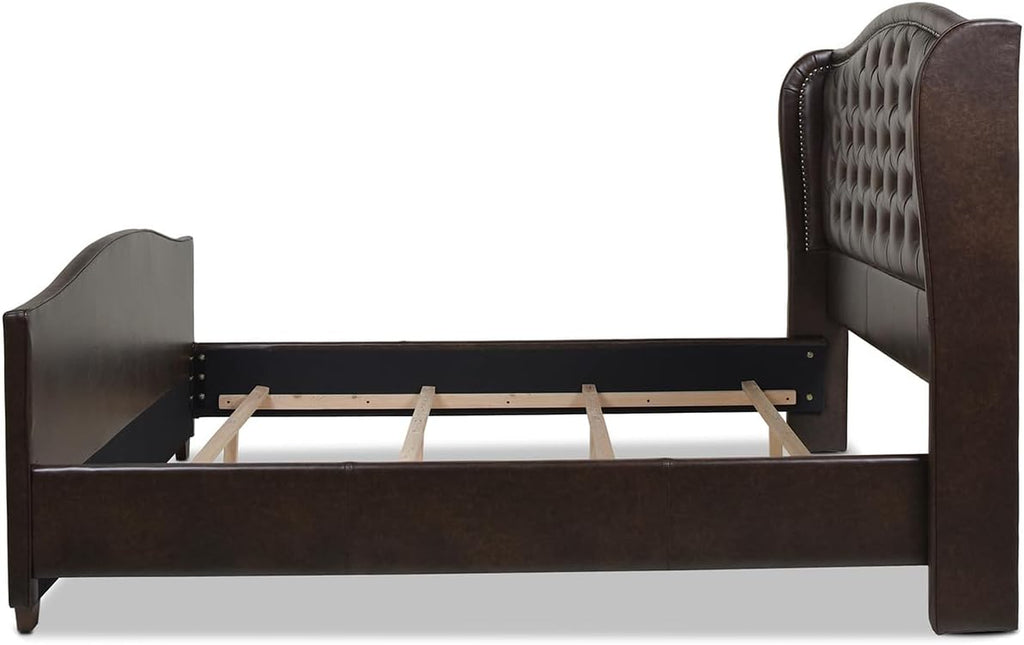 Marcella Upholstered Shelter Headboard Bed Set