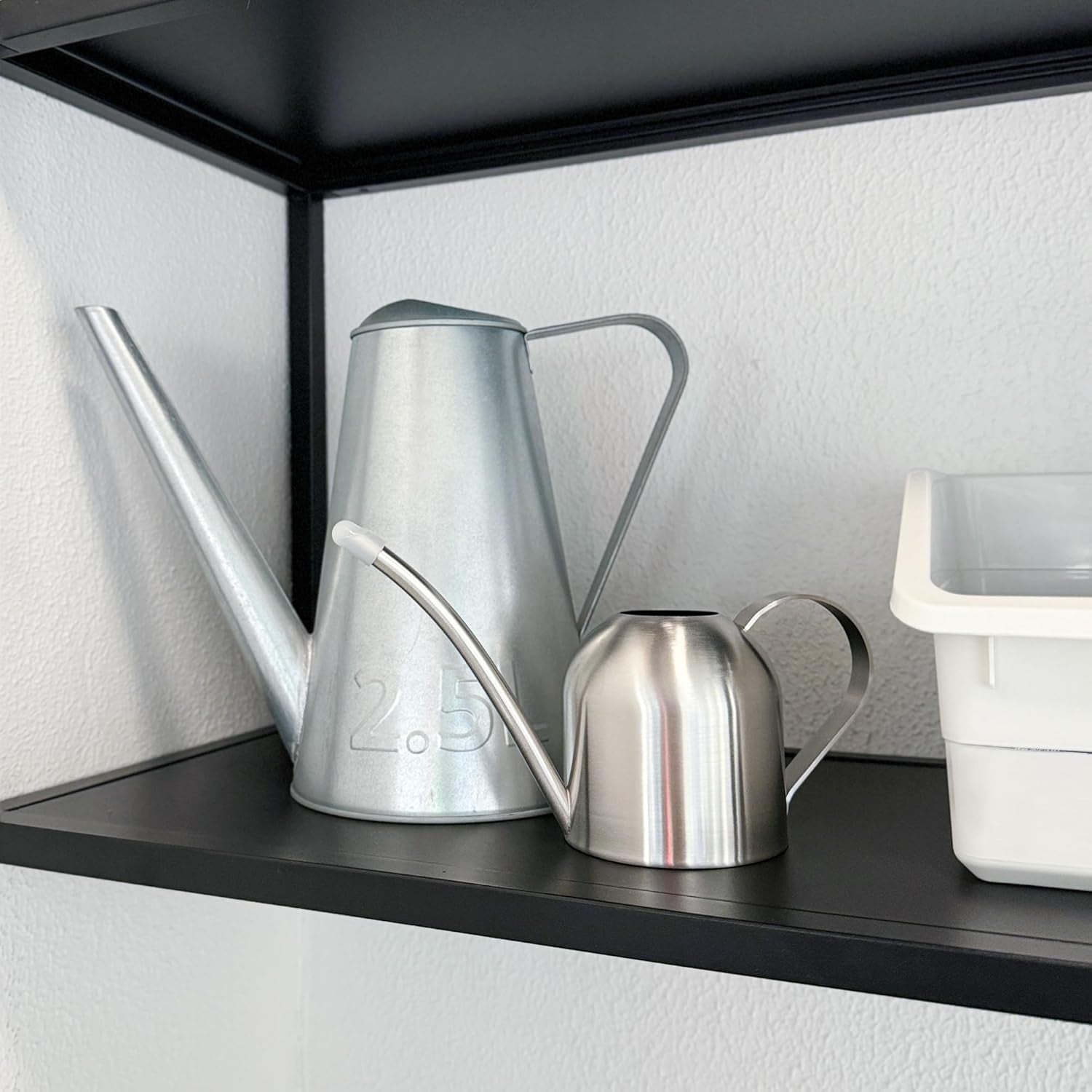 Small Watering Can for Indoor Plants Stainless Steel Bonsai Watering Can Mini Metal (15Oz/450Ml)