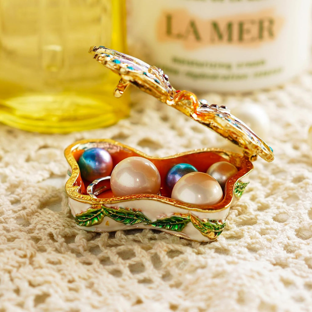 Butterfly Trinket Box Hinged Small Jewelry Bejeweled Trinket Boxes Figurine Collectible Gift (Trinket Box Ii)