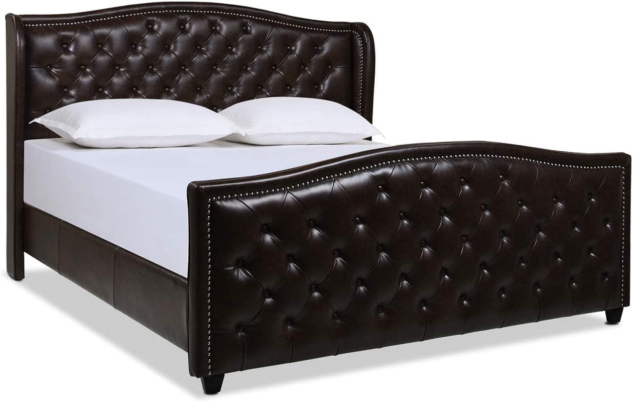 Marcella Upholstered Shelter Headboard Bed Set