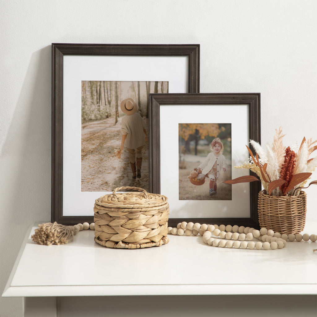 Design Ovation 3.5” X 6” round Trinket Box with Lid in Water Hyacinth Natural Material