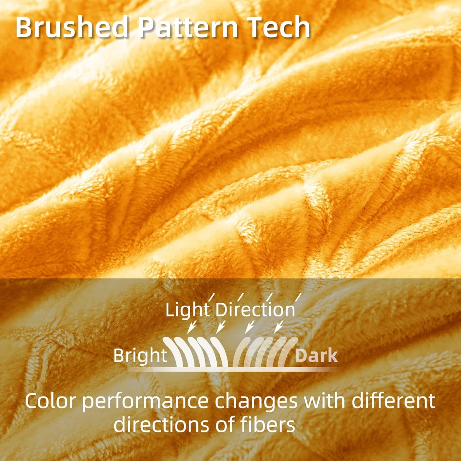 Flannel Fleece Twin Size Blanket for Bed, Soft Fluffy Velvet Bedspread Coverlet with Decorative Vintage Pattern for All Season, Warm and Lightweight, 90X66 Inch, Lemon Yellow