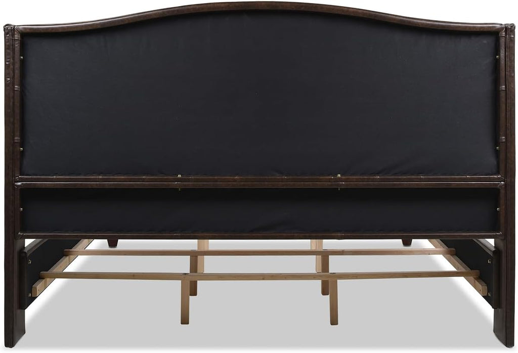 Marcella Upholstered Shelter Headboard Bed Set